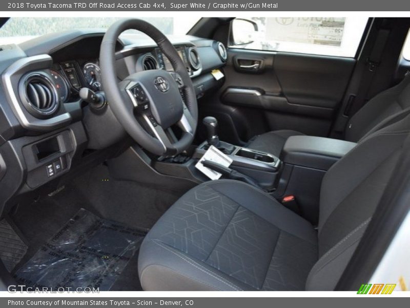 Super White / Graphite w/Gun Metal 2018 Toyota Tacoma TRD Off Road Access Cab 4x4