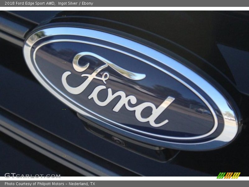 Ingot Silver / Ebony 2018 Ford Edge Sport AWD