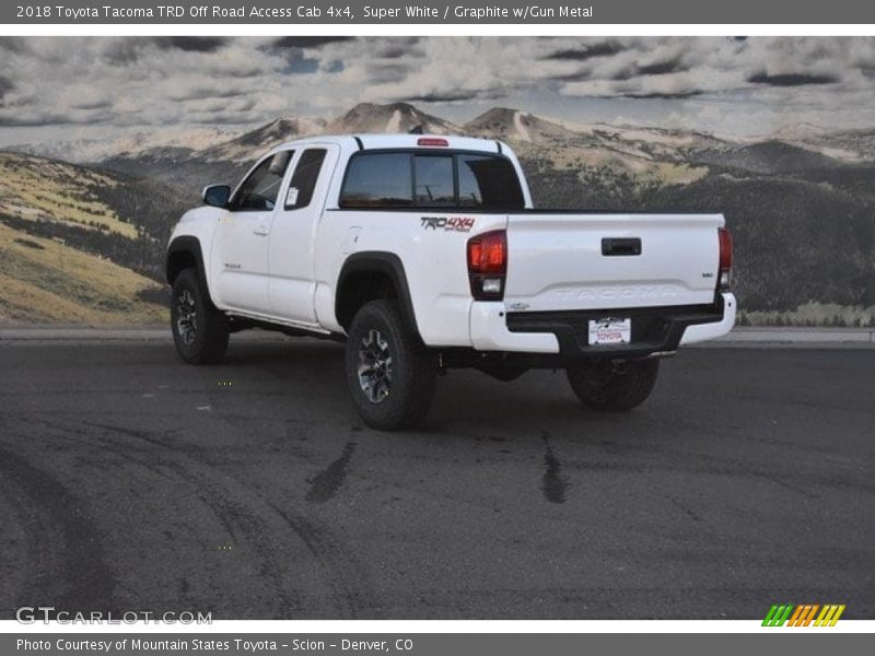 Super White / Graphite w/Gun Metal 2018 Toyota Tacoma TRD Off Road Access Cab 4x4