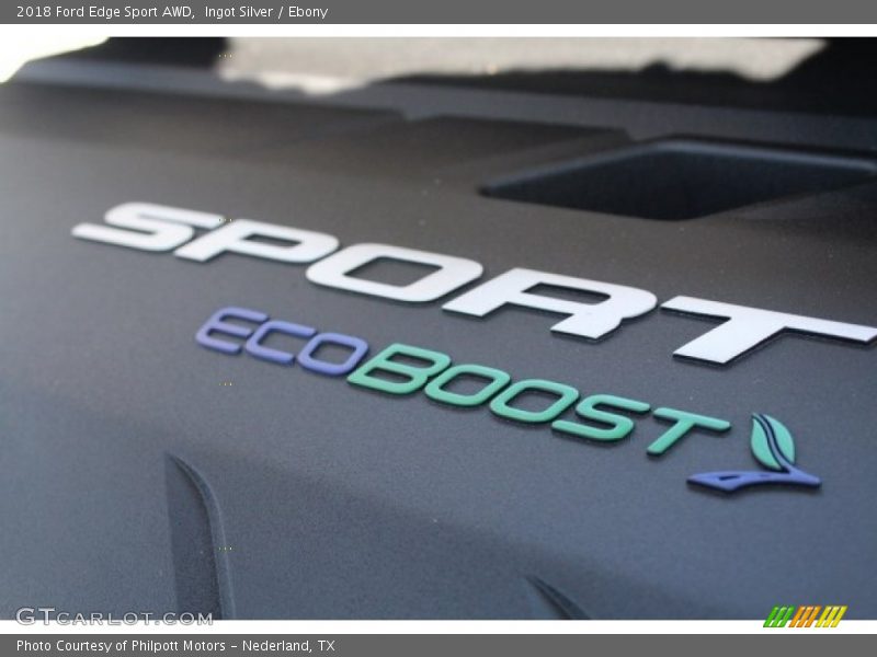 Ingot Silver / Ebony 2018 Ford Edge Sport AWD
