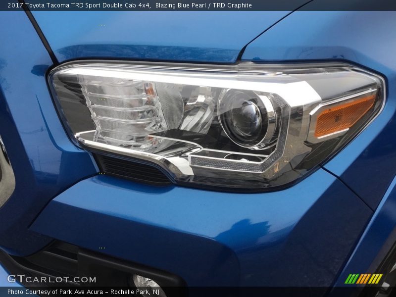 Blazing Blue Pearl / TRD Graphite 2017 Toyota Tacoma TRD Sport Double Cab 4x4