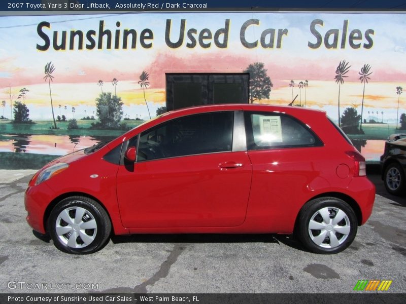 Absolutely Red / Dark Charcoal 2007 Toyota Yaris 3 Door Liftback