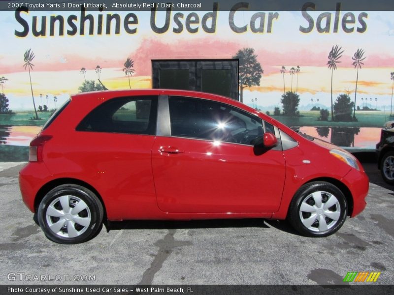 Absolutely Red / Dark Charcoal 2007 Toyota Yaris 3 Door Liftback