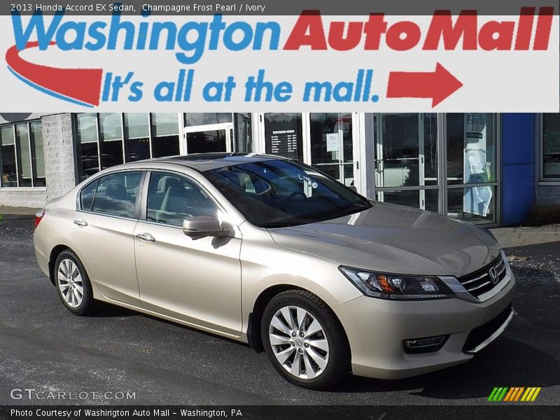 Champagne Frost Pearl / Ivory 2013 Honda Accord EX Sedan