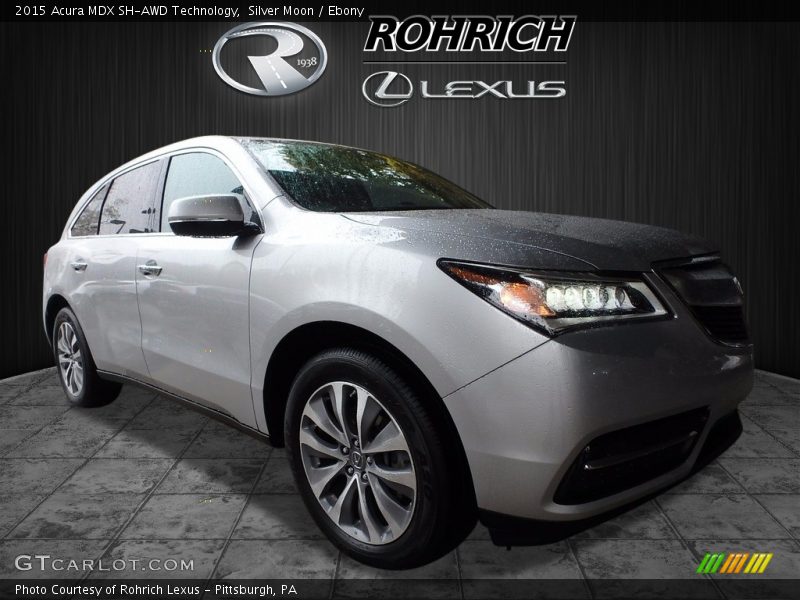 Silver Moon / Ebony 2015 Acura MDX SH-AWD Technology