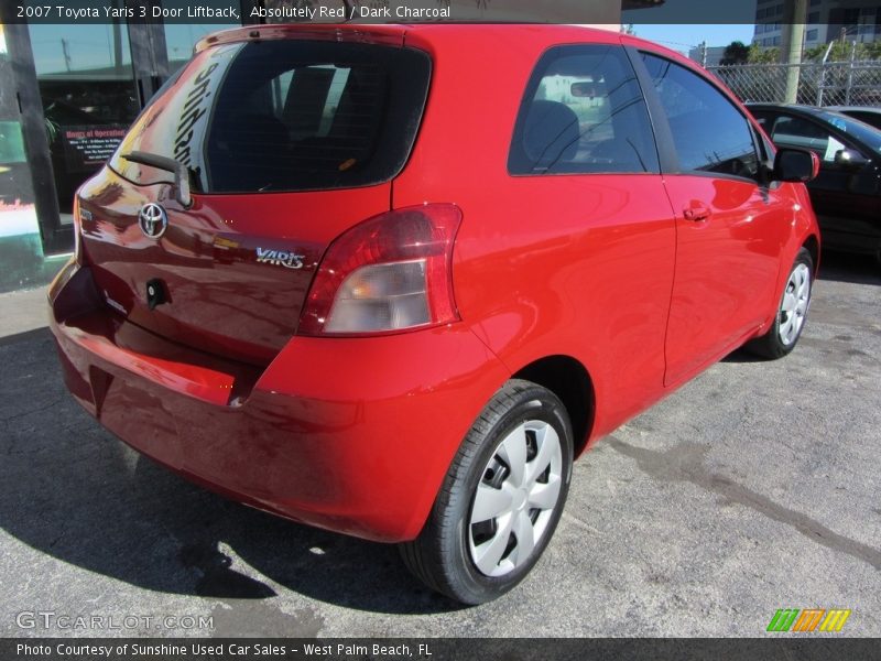 Absolutely Red / Dark Charcoal 2007 Toyota Yaris 3 Door Liftback