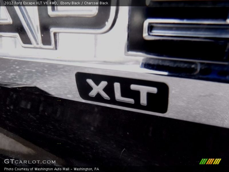 Ebony Black / Charcoal Black 2012 Ford Escape XLT V6 4WD