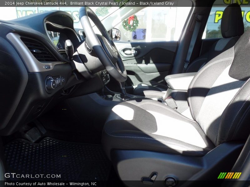Brilliant Black Crystal Pearl / Iceland - Black/Iceland Gray 2014 Jeep Cherokee Latitude 4x4
