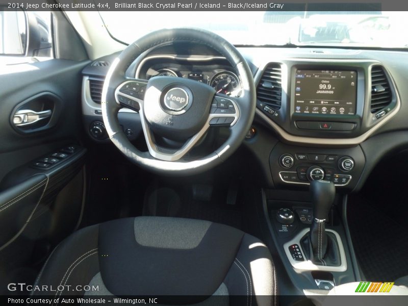 Brilliant Black Crystal Pearl / Iceland - Black/Iceland Gray 2014 Jeep Cherokee Latitude 4x4