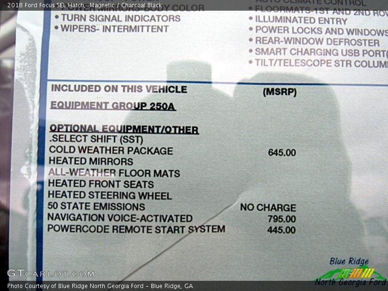 Magnetic / Charcoal Black 2018 Ford Focus SEL Hatch