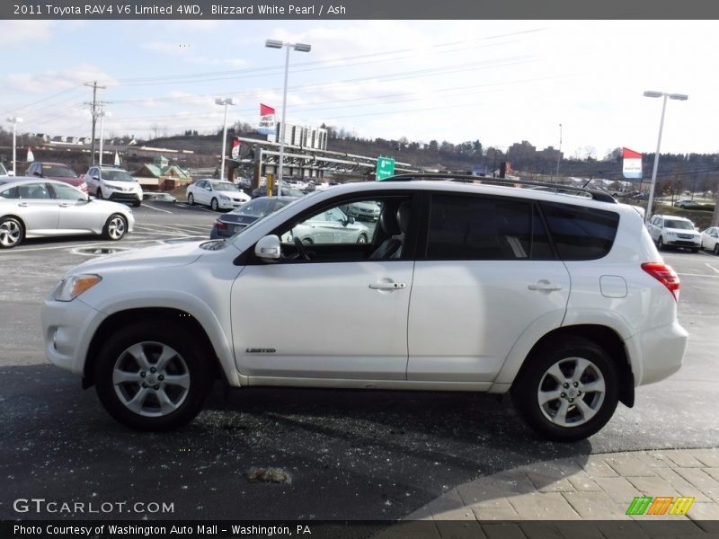 Blizzard White Pearl / Ash 2011 Toyota RAV4 V6 Limited 4WD