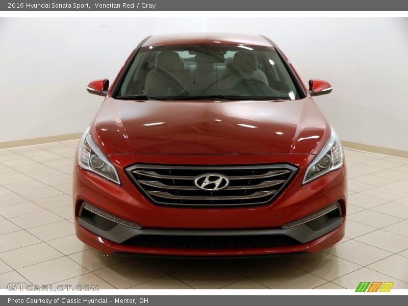 Venetian Red / Gray 2016 Hyundai Sonata Sport