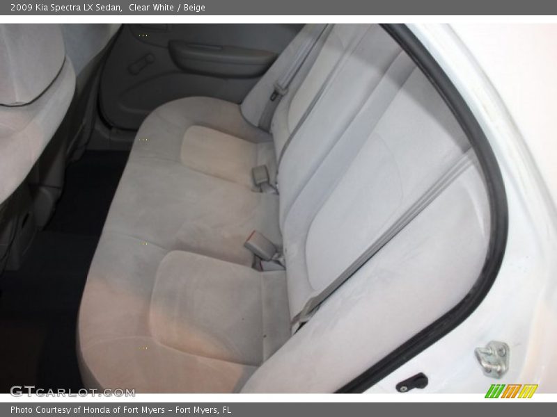 Clear White / Beige 2009 Kia Spectra LX Sedan