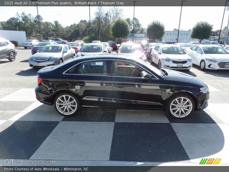Brilliant Black / Titanium Gray 2015 Audi A3 2.0 Premium Plus quattro
