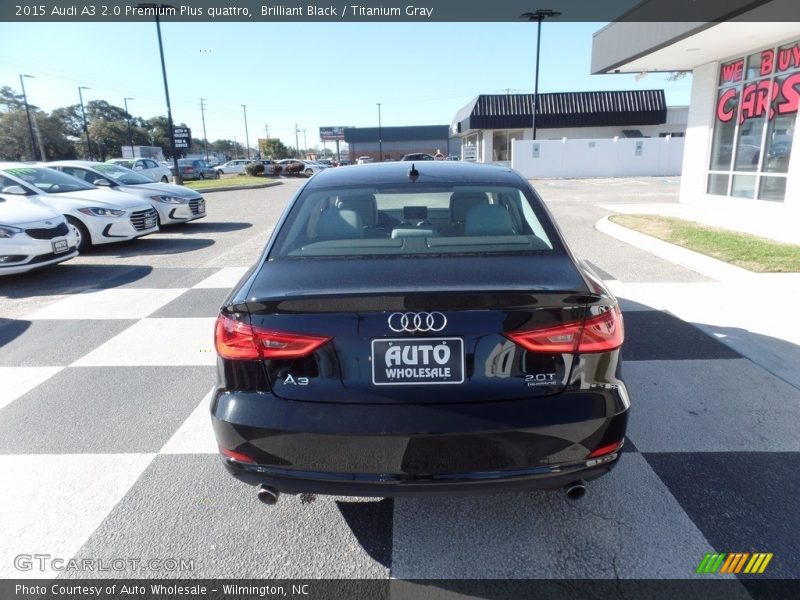 Brilliant Black / Titanium Gray 2015 Audi A3 2.0 Premium Plus quattro