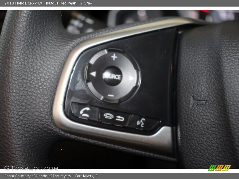 Basque Red Pearl II / Gray 2018 Honda CR-V LX