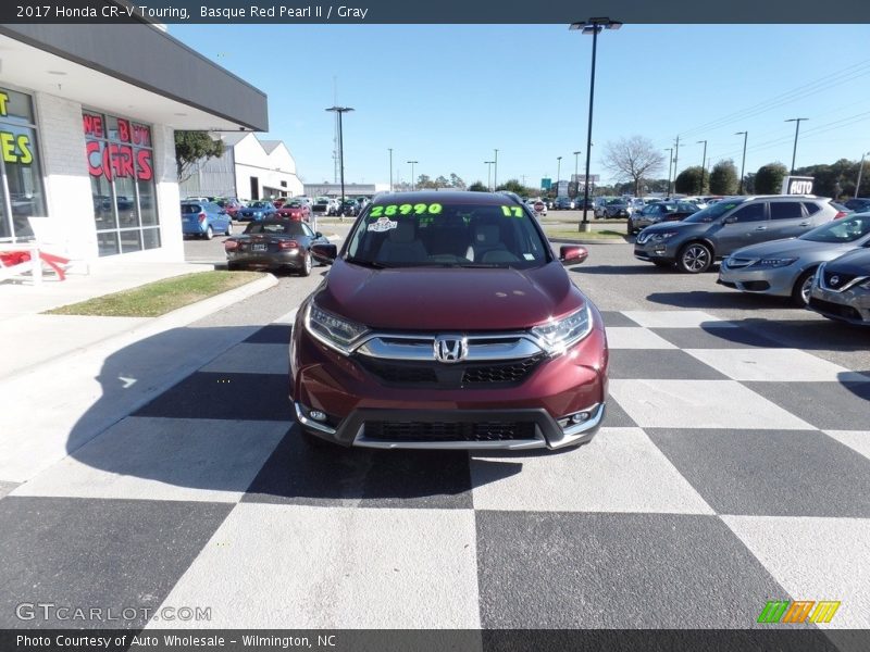 Basque Red Pearl II / Gray 2017 Honda CR-V Touring
