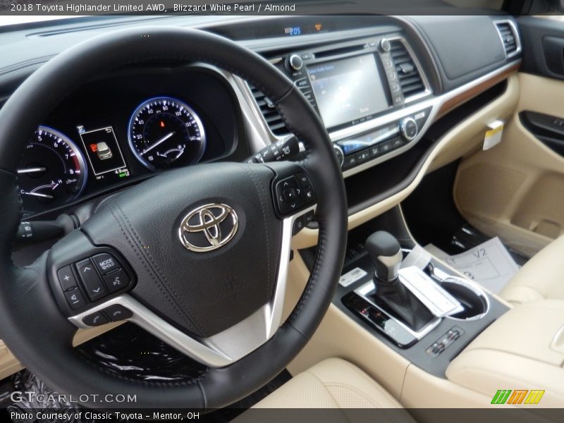 Blizzard White Pearl / Almond 2018 Toyota Highlander Limited AWD