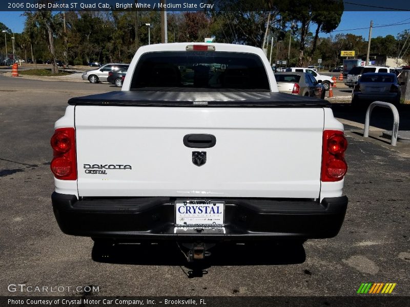 Bright White / Medium Slate Gray 2006 Dodge Dakota ST Quad Cab