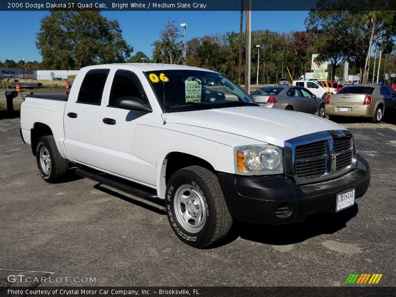 Bright White / Medium Slate Gray 2006 Dodge Dakota ST Quad Cab