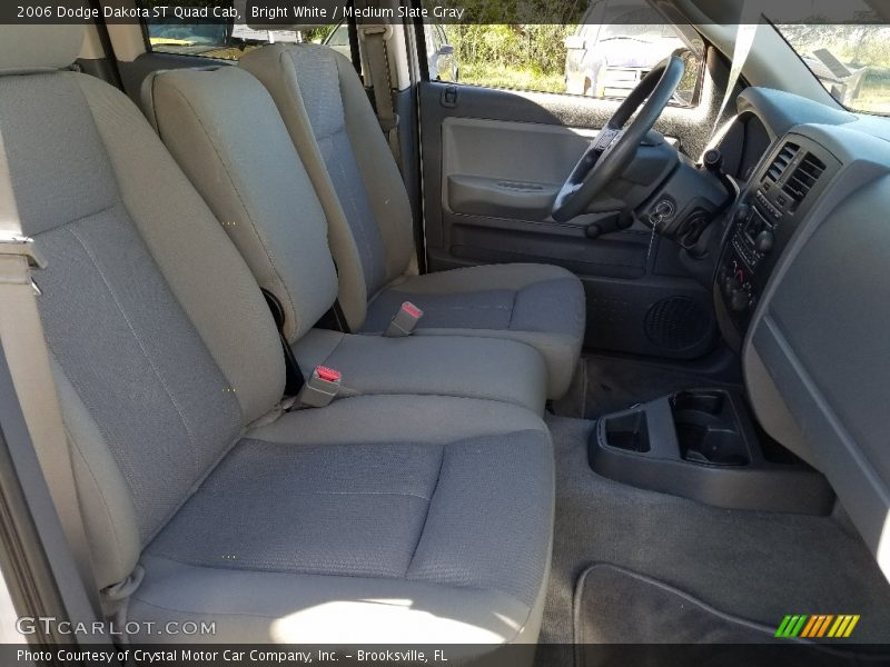 Bright White / Medium Slate Gray 2006 Dodge Dakota ST Quad Cab