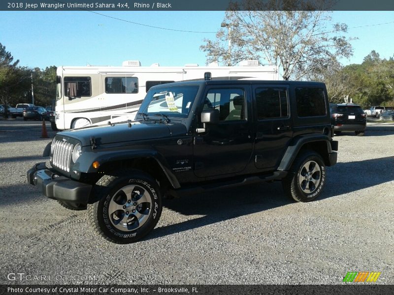 Rhino / Black 2018 Jeep Wrangler Unlimited Sahara 4x4