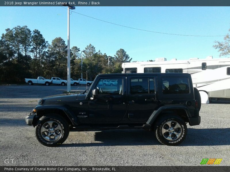 Rhino / Black 2018 Jeep Wrangler Unlimited Sahara 4x4