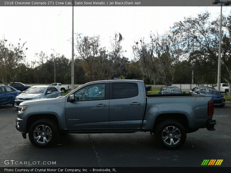 Satin Steel Metallic / Jet Black/Dark Ash 2018 Chevrolet Colorado Z71 Crew Cab