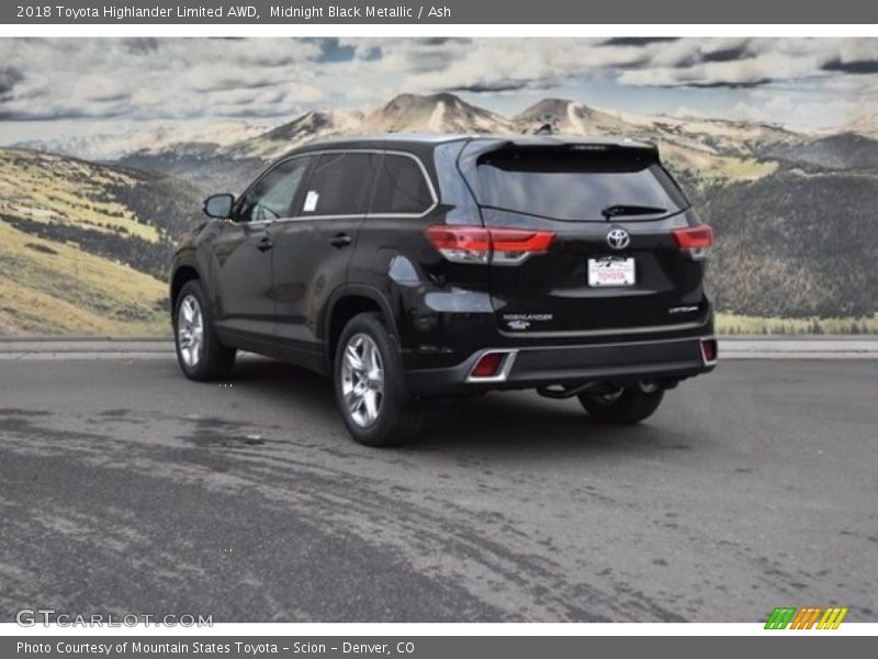 Midnight Black Metallic / Ash 2018 Toyota Highlander Limited AWD