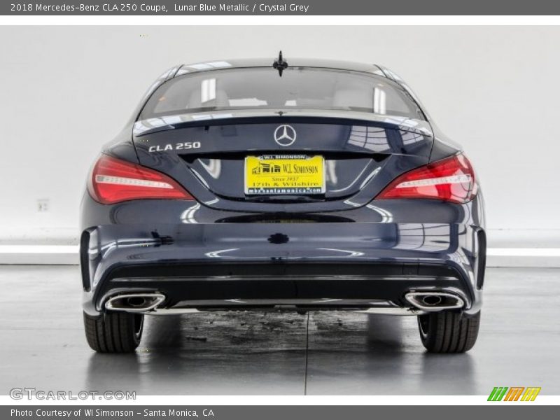 Lunar Blue Metallic / Crystal Grey 2018 Mercedes-Benz CLA 250 Coupe