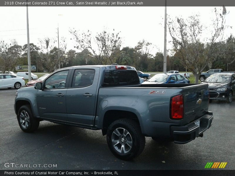 Satin Steel Metallic / Jet Black/Dark Ash 2018 Chevrolet Colorado Z71 Crew Cab