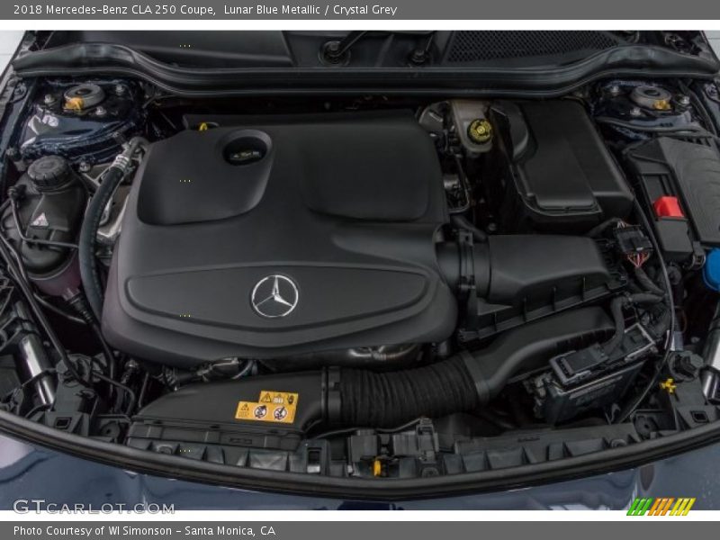 Lunar Blue Metallic / Crystal Grey 2018 Mercedes-Benz CLA 250 Coupe