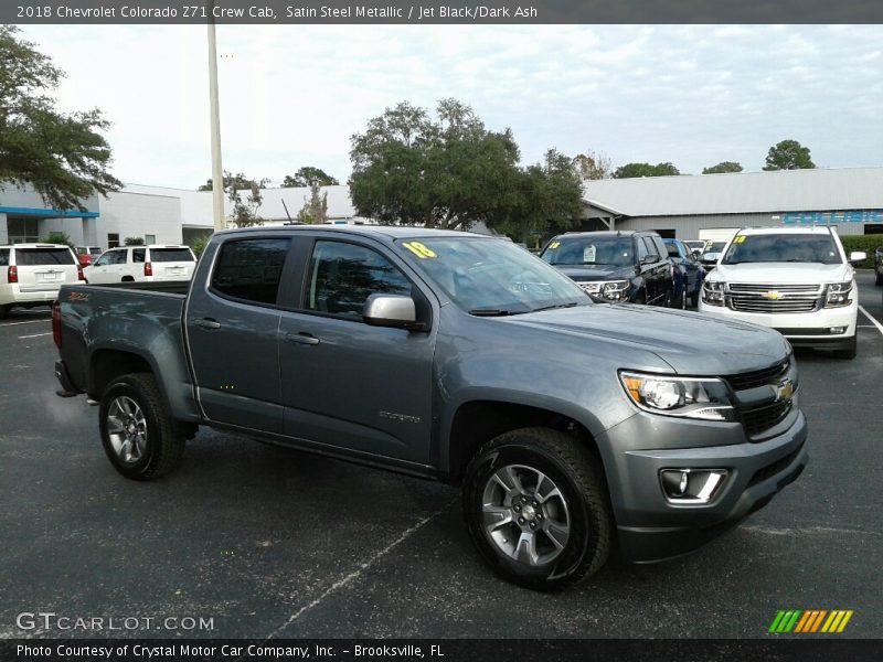 Satin Steel Metallic / Jet Black/Dark Ash 2018 Chevrolet Colorado Z71 Crew Cab