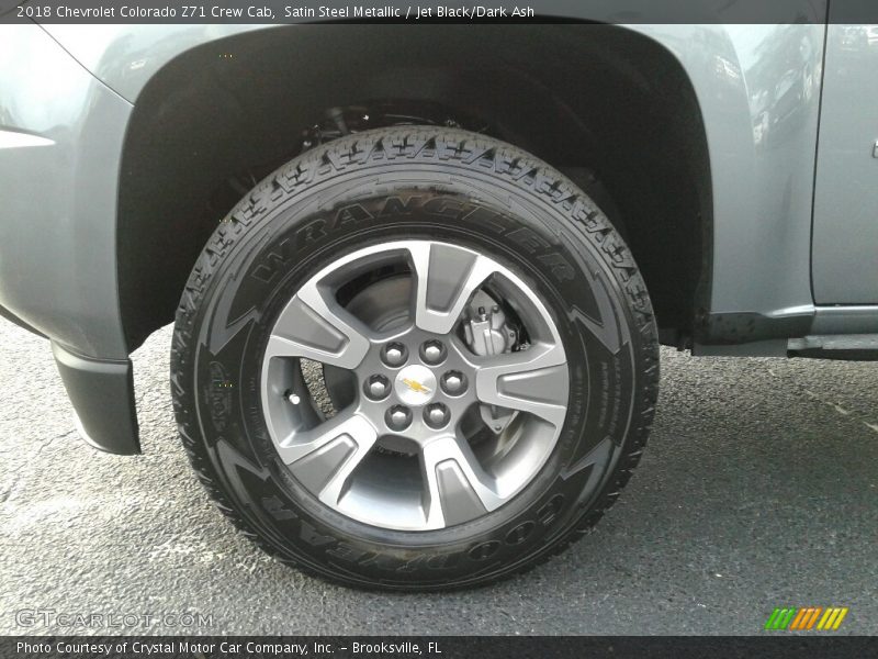 Satin Steel Metallic / Jet Black/Dark Ash 2018 Chevrolet Colorado Z71 Crew Cab