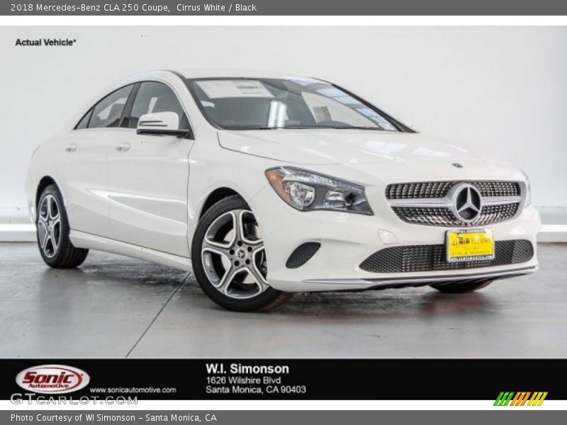 Cirrus White / Black 2018 Mercedes-Benz CLA 250 Coupe