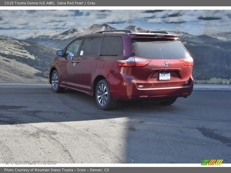 Salsa Red Pearl / Gray 2018 Toyota Sienna XLE AWD
