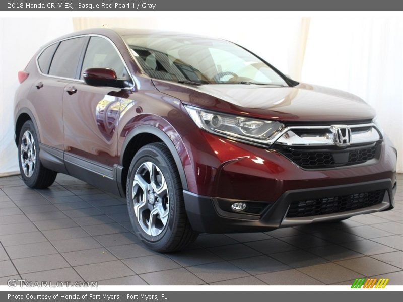 Basque Red Pearl II / Gray 2018 Honda CR-V EX