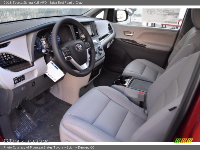 Salsa Red Pearl / Gray 2018 Toyota Sienna XLE AWD