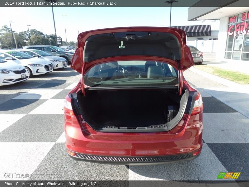 Ruby Red / Charcoal Black 2014 Ford Focus Titanium Sedan