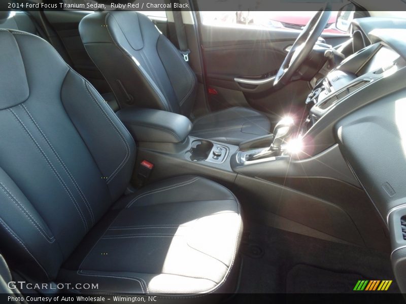 Ruby Red / Charcoal Black 2014 Ford Focus Titanium Sedan