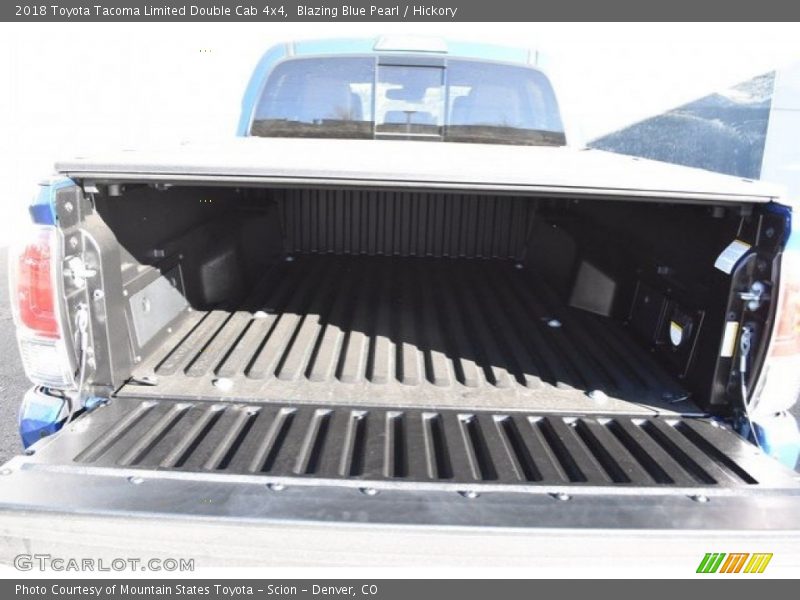 Blazing Blue Pearl / Hickory 2018 Toyota Tacoma Limited Double Cab 4x4