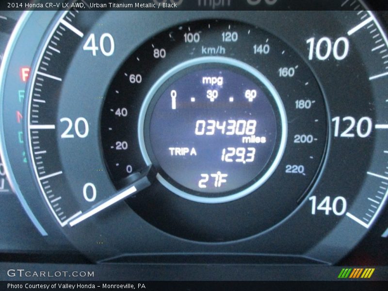 Urban Titanium Metallic / Black 2014 Honda CR-V LX AWD