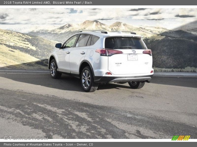Blizzard White Pearl / Black 2018 Toyota RAV4 Limited AWD