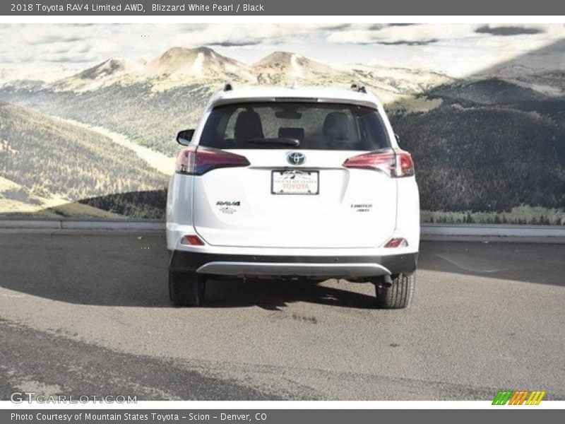 Blizzard White Pearl / Black 2018 Toyota RAV4 Limited AWD