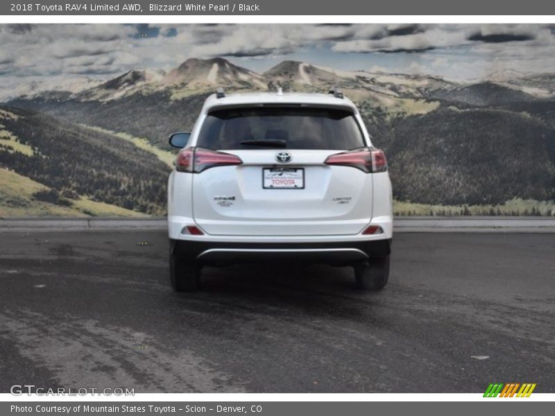 Blizzard White Pearl / Black 2018 Toyota RAV4 Limited AWD