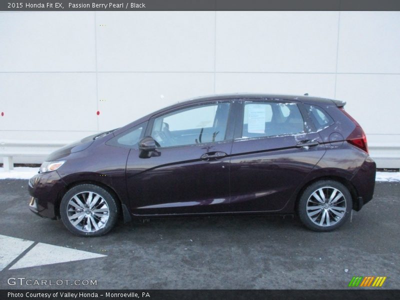 Passion Berry Pearl / Black 2015 Honda Fit EX
