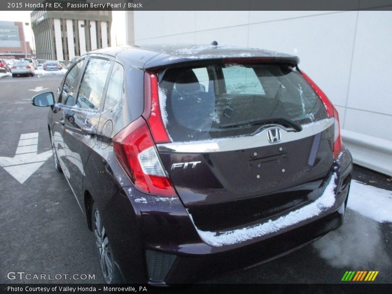 Passion Berry Pearl / Black 2015 Honda Fit EX