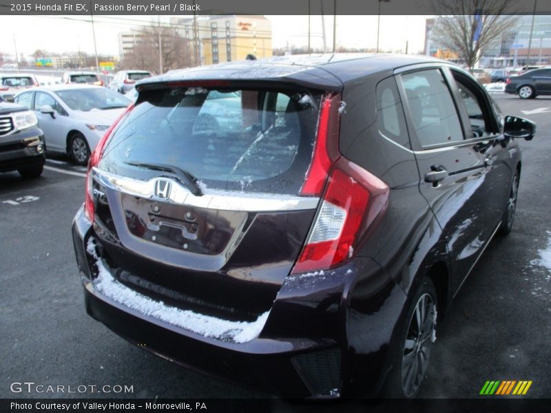 Passion Berry Pearl / Black 2015 Honda Fit EX