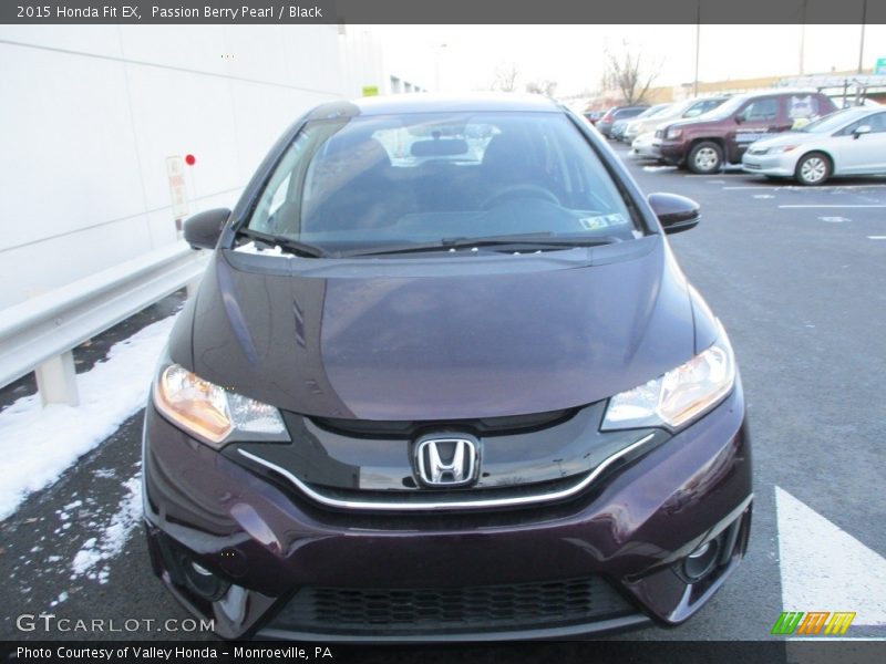 Passion Berry Pearl / Black 2015 Honda Fit EX