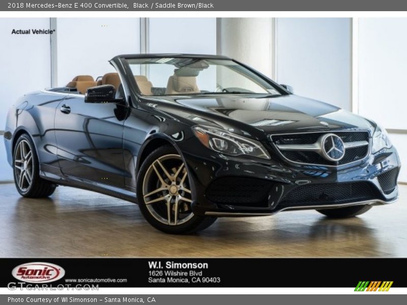 Black / Saddle Brown/Black 2018 Mercedes-Benz E 400 Convertible